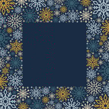 Snowflakes Winter Border Frame vector