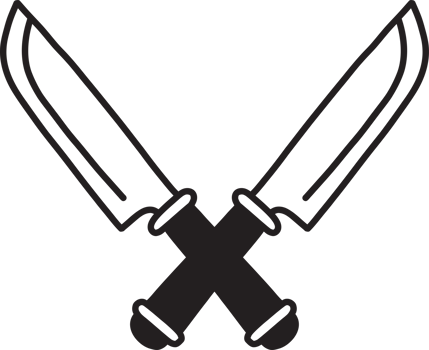 Hand Drawn cooking knife illustration png