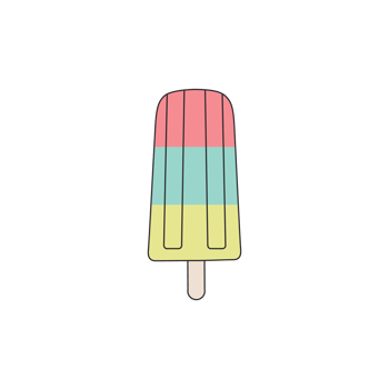 Ice cream illustration graphics isolated on Png transparent background
