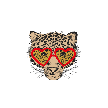 Tiger face with sunglasses illustration isolated on png Transparent background