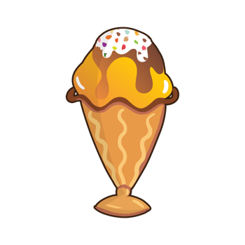 Ice cream illustration graphics isolated on Png transparent background