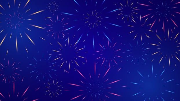firework celebration background template design vector