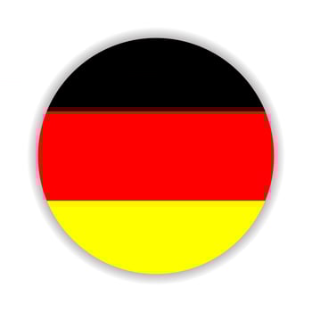 Round flag of Germany. Vector Illustration.