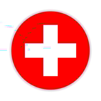 Round flag of Switzerland. Vector Illustration.