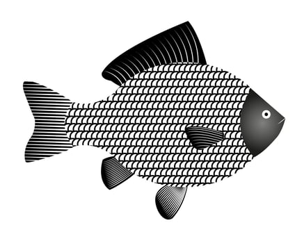 river freshwater fish for food vector