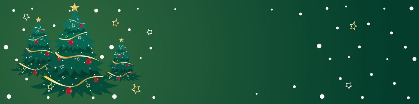 Christmas tree on a green background vector