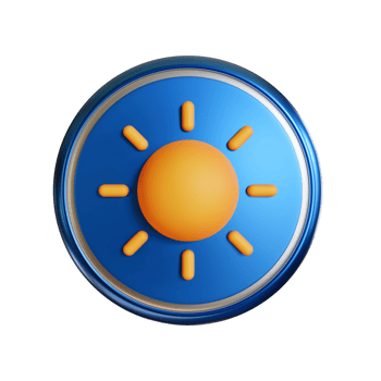 3d sun icon for your websites png