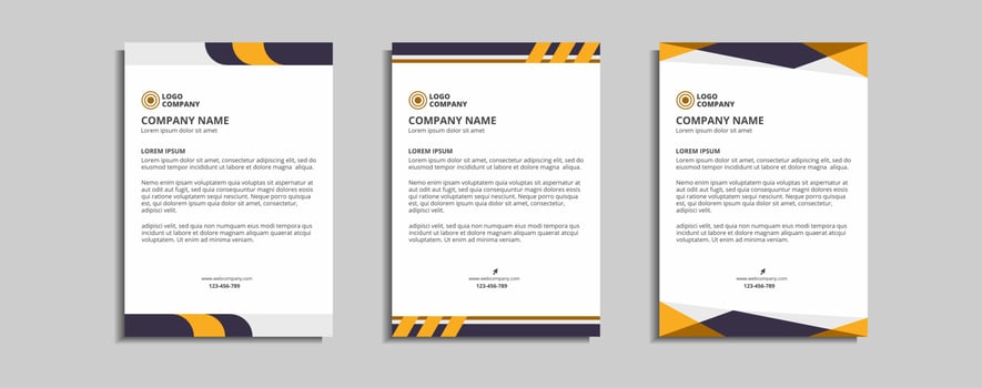 modern corporate letterhead template design vector