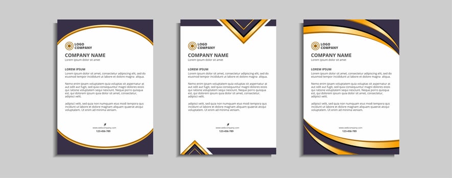 modern corporate letterhead template design vector