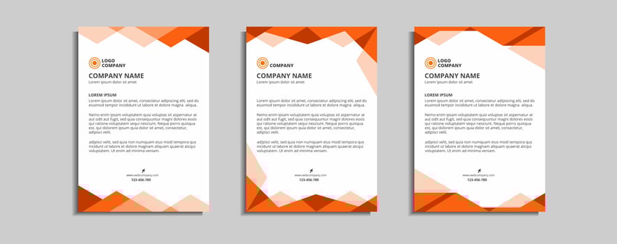 modern corporate letterhead template design vector