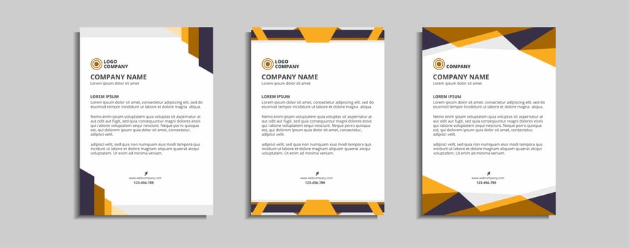 modern corporate letterhead template design vector