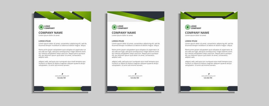 modern corporate letterhead template design vector