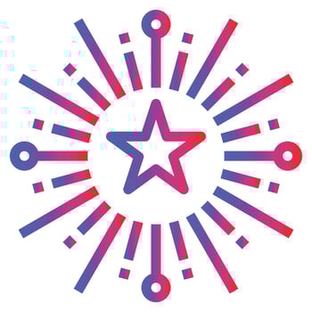 fireworks gradient icon vector .
