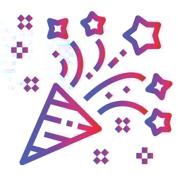 confetti gradient icon vector .