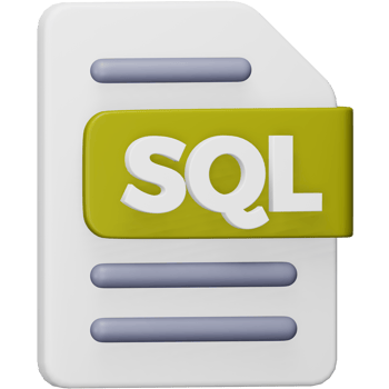 Sql file format 3d rendering isometric icon. png