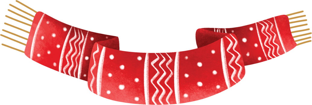 Red winter scarf.Watercolor drawing. png