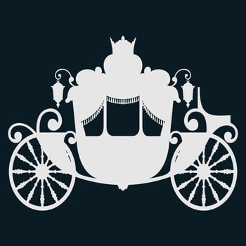 Carriage with horse. Hansom-cab set. vector