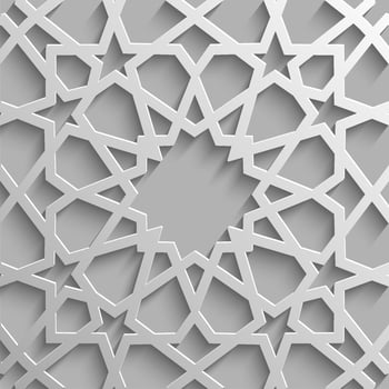 Seamless islamic pattern 3d . Traditional Arabic design element. vector