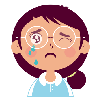 girl crying face cartoon cut png
