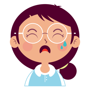 girl crying face cartoon cut png