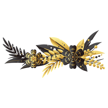 Dry flower horizontal frame png