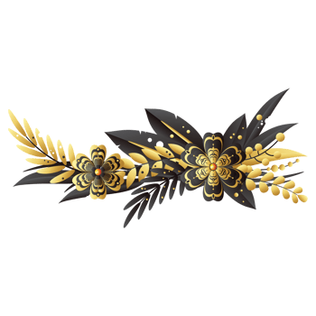 Dry flower horizontal frame png