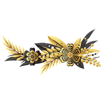 Dry flower horizontal frame png