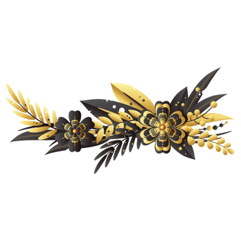 Dry flower horizontal frame png
