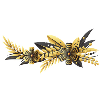 Dry flower horizontal frame png