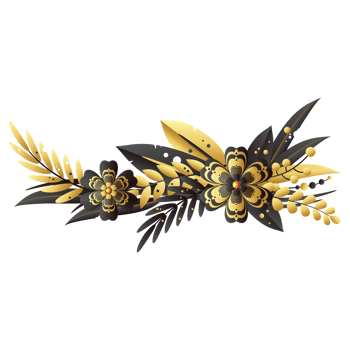 Dry flower horizontal frame png