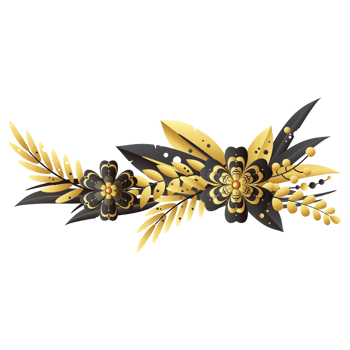 Dry flower horizontal frame png