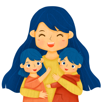 Mother and Kids png