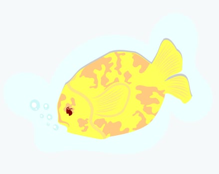 Cute fish cartoon vector illustration