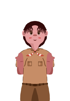 Boy Student Wear Scout Clothes png