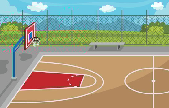 Basketball Outdoor Field vector