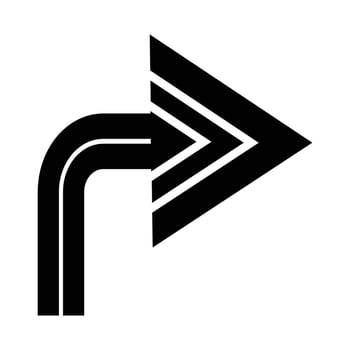 turn arrow icon set vector
