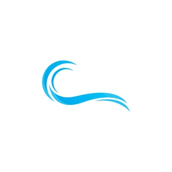 Water Wave Icon Logo Template vector illustration