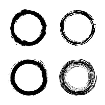 Round shape paintbrush vector