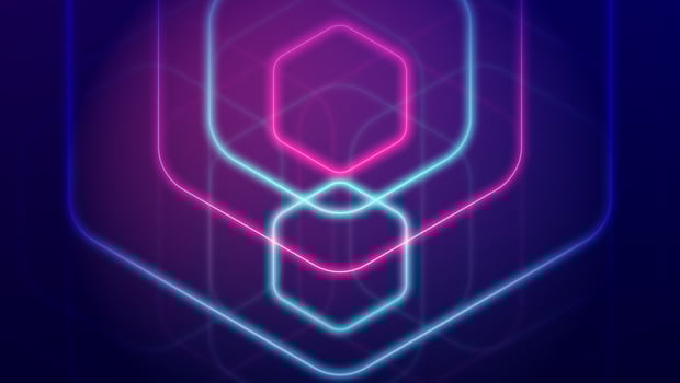 neon geometry background vector