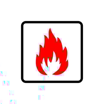Red fire icon vector