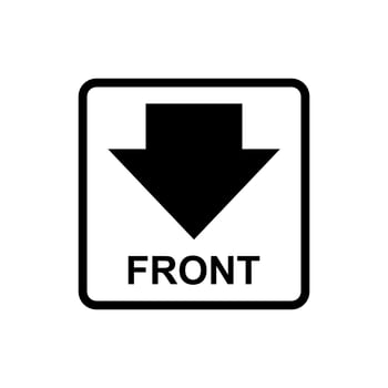 Front lettering icon vector for save in front