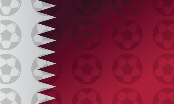Soccer Qatar Flag vector