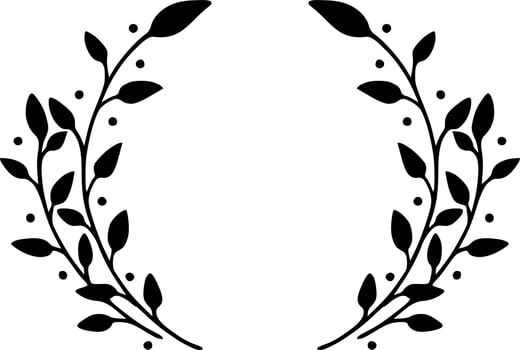 Flower wreath doodle vector