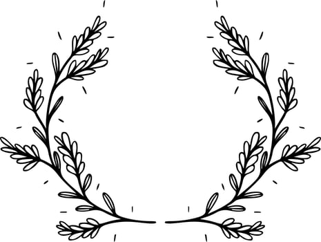Flower wreath doodle vector
