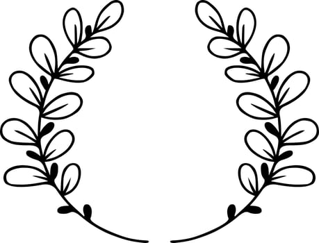 Flower wreath doodle vector