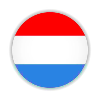 Round flag of Luxembourg. Vector Illustration.