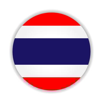 Round flag of Thailand. Vector Illustration.