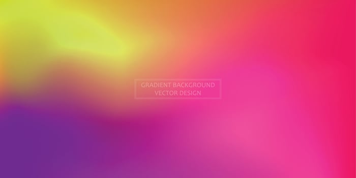Panoramic web template multicolor gradient background, stylish design element - Vector