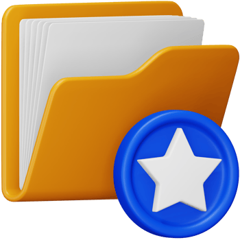 Favorite folder 3d rendering isometric icon. png