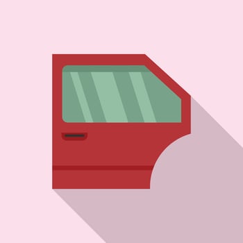 Car door repair icon, flat style vector